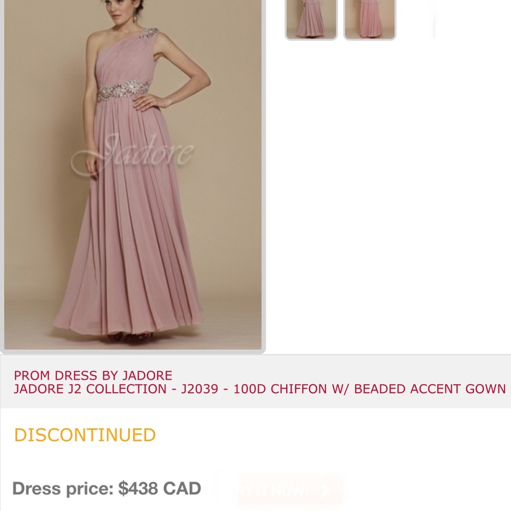 Jadore Beaded Prom Dress Size 4